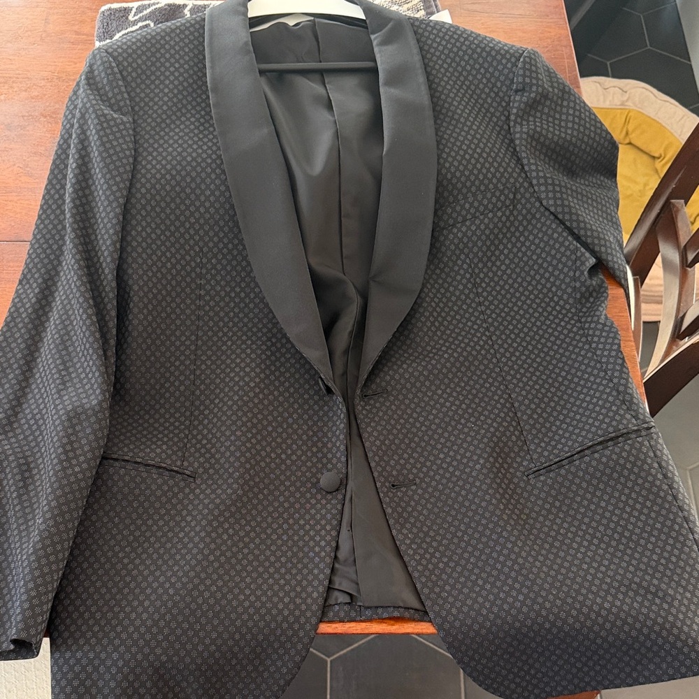 Giorgio Armani Charcoal Patterned Blazer